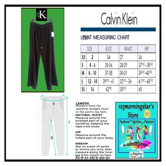 Calvin Klein NEW Bohemian Drawstring Flare Leg Relaxed Semi-Sheer Chiffon Pant L - Picture 12 of 12